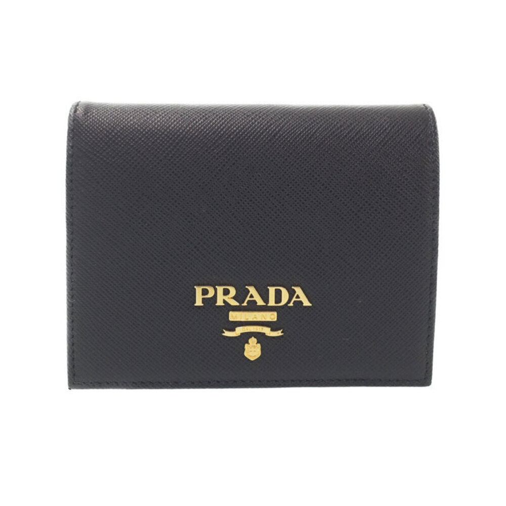 Prada Leather Bi fold Short Wallet
